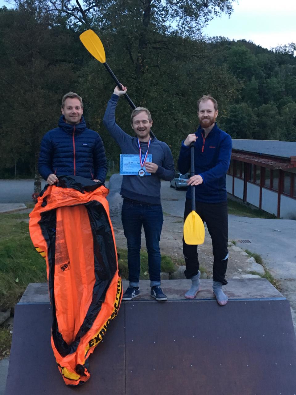 Gummibåtrace: Pallen