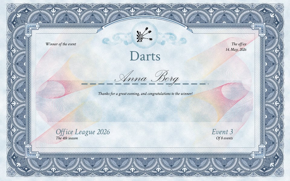 An example of a winner diploma